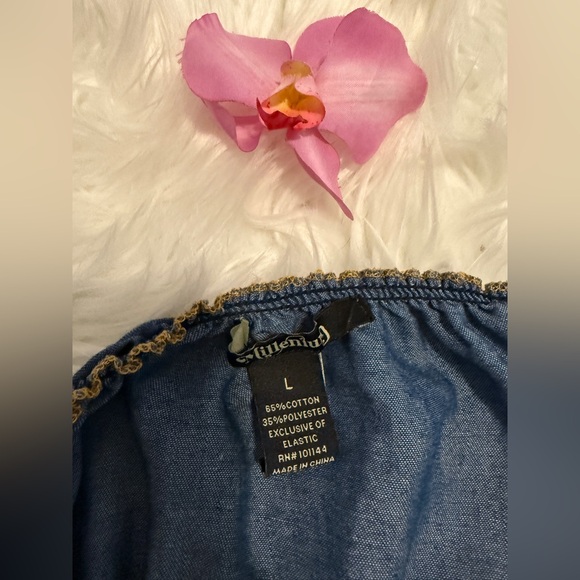 Super feminine and flattering jean denim Millenium dress size L 👗🌹 - Picture 2 of 5